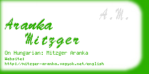 aranka mitzger business card